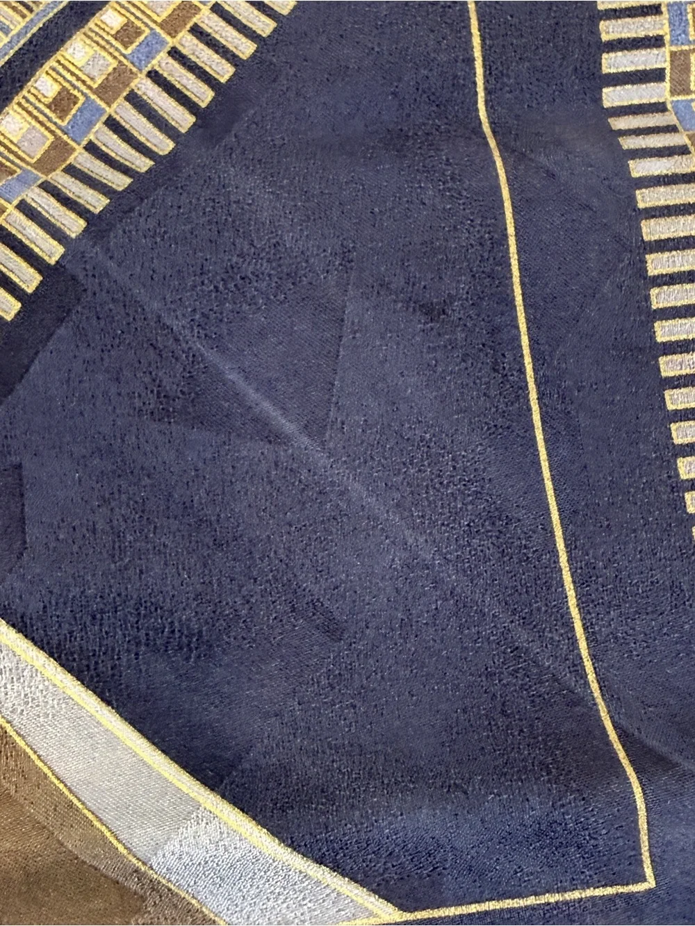 💙 Vintage Geometric Silk Pocket Square Handkerchief 12” x 12” 💙
